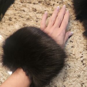Genuine Fur Cuffs - Adjustable With Velcro Closure